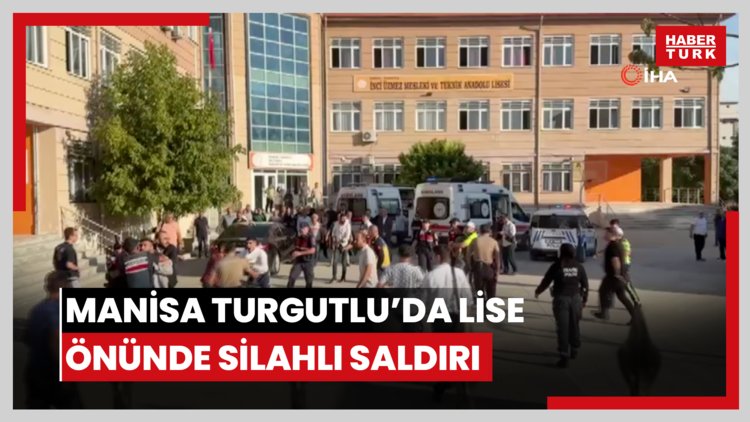 Manisa'nın Turgutlu ilçesinde bir lisenin önünde silahlı saldırı gerçekleşti. Saldırıda yaralıların olduğu ileri sürüldü.