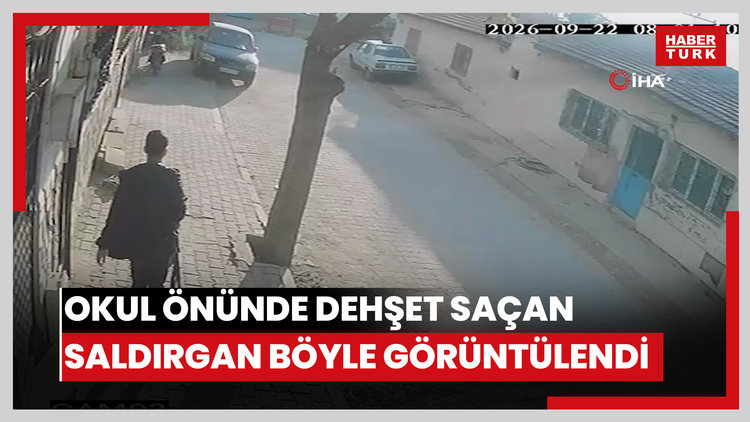 Manisa'da okul önünde dehşet saçan saldırgan böyle görüntülendi