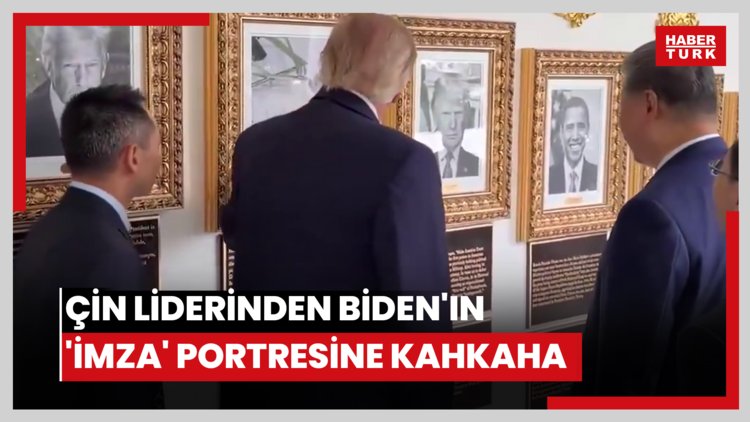 Çin liderinden Biden'ın 'imza' portresine kahkaha