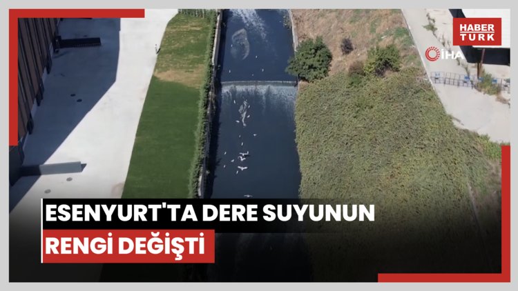 Esenyurt'ta dere suyunun rengi değişti