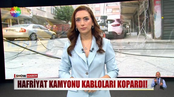 Harfiyat kamyonu kabloları kopardı!