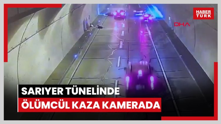 Sarıyer'de tünelde motosiklet sürücüsünün öldüğü kaza kamerada