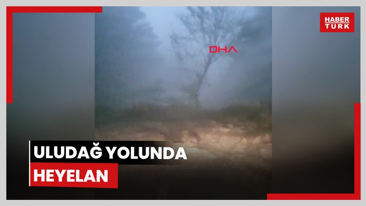 Uludağ yolunda heyelan