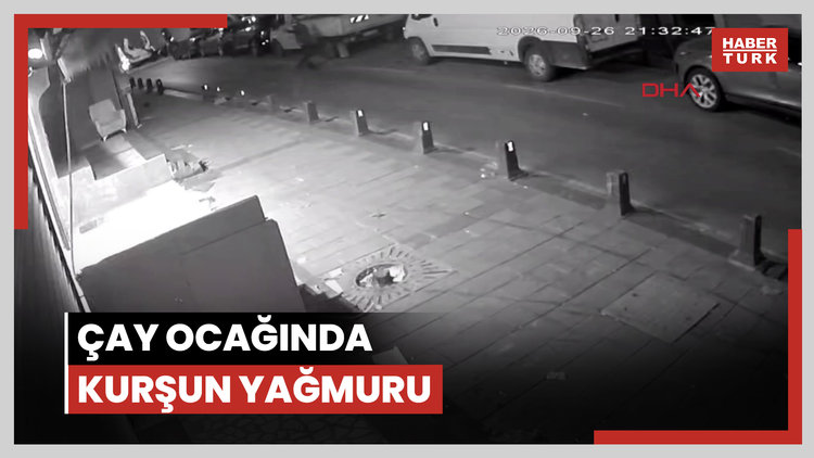 Başlarında kask ile geldiler... Çay ocağında kurşun yağmuru