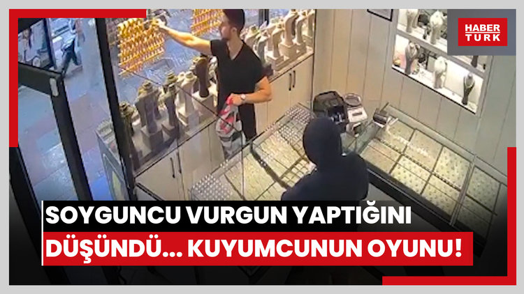 Soyguncu vurgun yaptığını düşündü... Kuyumcunun oyunu!