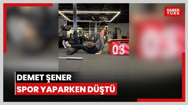 Demet Şener spor yaparken düştü