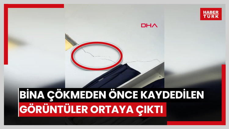 Maltepe'de bina çökmeden önce kaydedilen görüntüler ortaya çıktı: Çatlaklar gün geçtikçe büyüyor