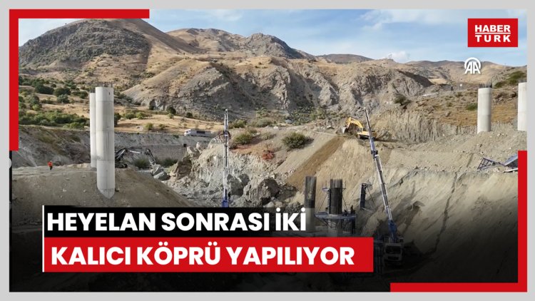 Heyelan sonrası iki kalıcı köprü yapılıyor
