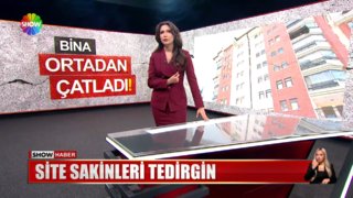 Bina ortadan çatladı!