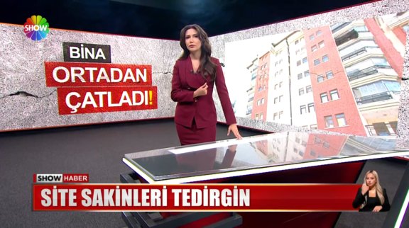 Bina ortadan çatladı!