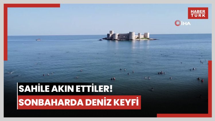 Sahile akın ettiler! Sonbaharda deniz keyfi