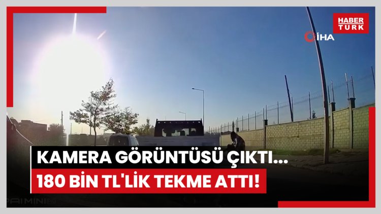 Kamera görüntüsü çıktı... 180 bin TL'lik tekme attı!