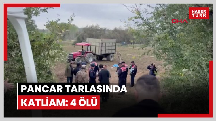 Pancar tarlasında katliam: 4 ölü