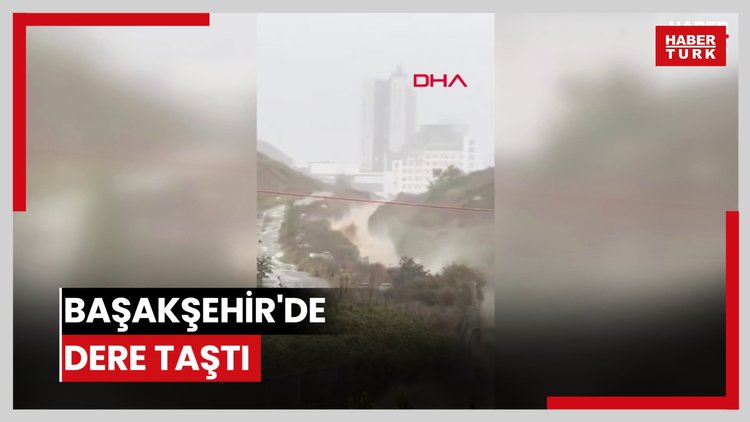 Başakşehir'de dere taştı