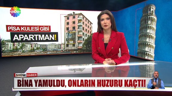 Pisa kulesi gibi apartman!