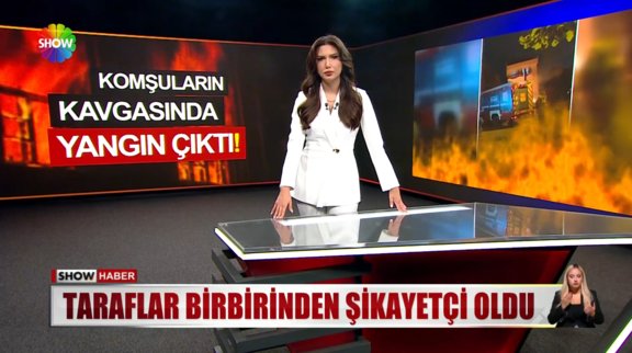 Komşuların kavgasında yangın çıktı!