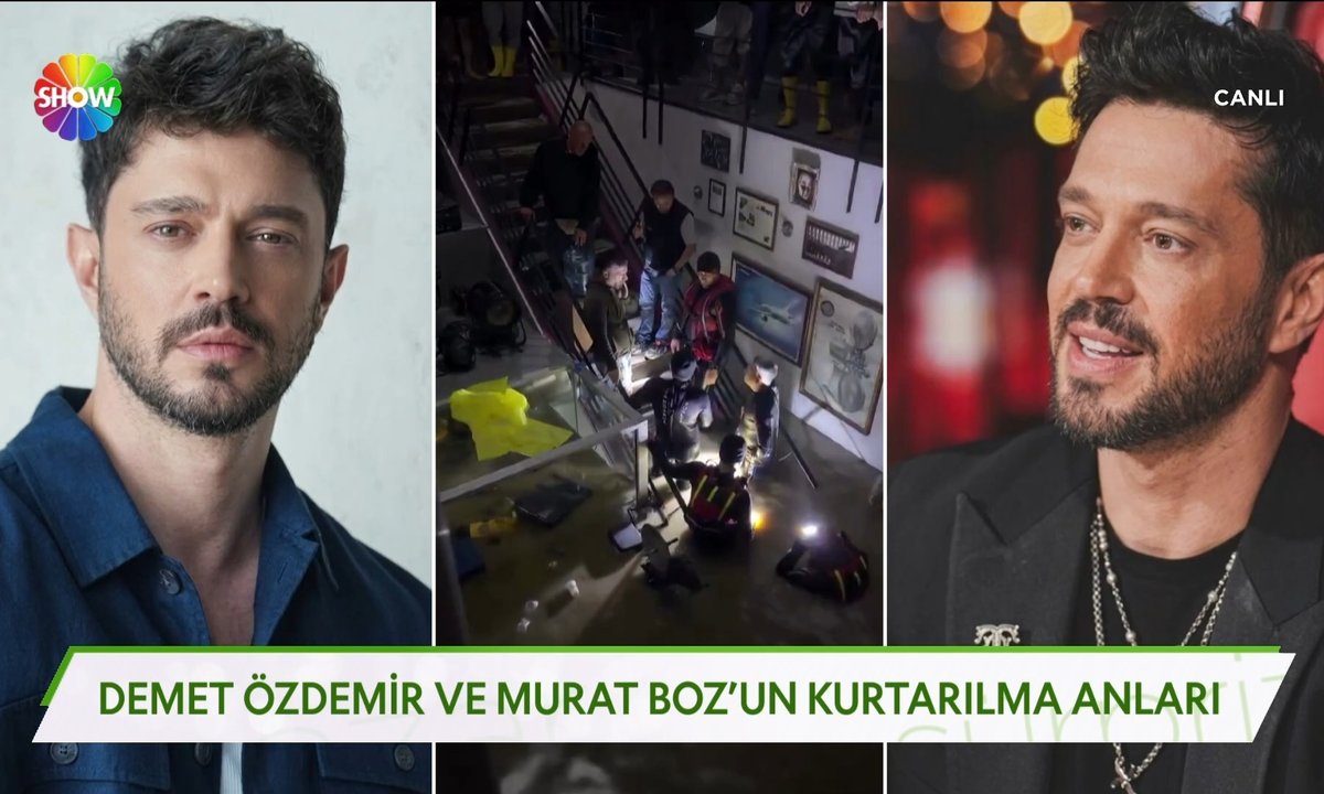 Murat Boz, yağmurda stüdyoda mahsur kaldı!