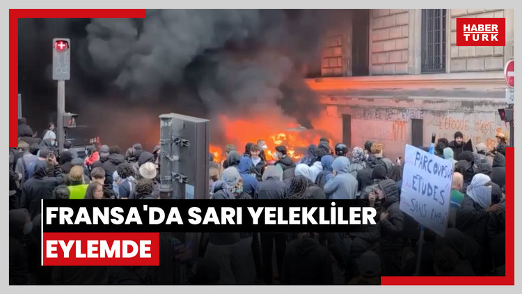 Fransa'da sarı yelekliler eylemde