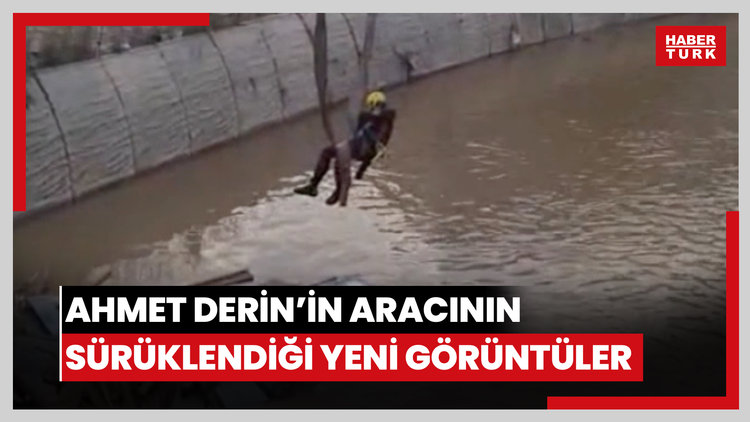 Sarıyer'de selde kaybolan Ahmet Derin'in aracının sürüklendiği yeni görüntüler: İçinde adam var