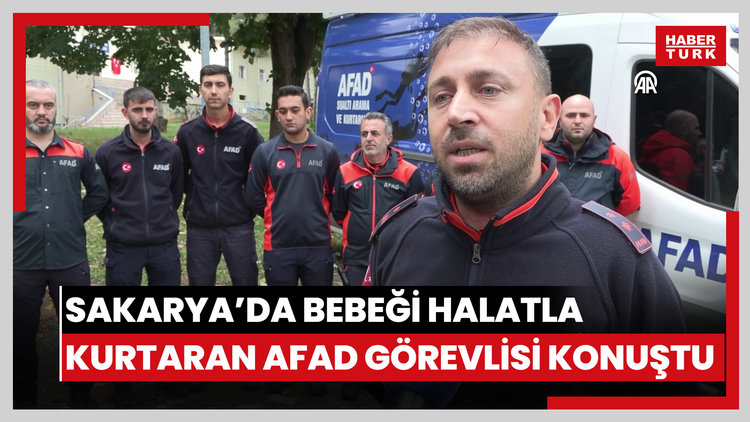 Sakarya'da dere taşkınında bebeği halat düzeneğiyle kurtaran AFAD personeli, o anları anlattı