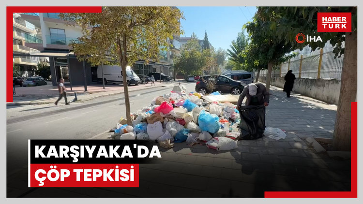 Karşıyaka'da çöp tepkisi