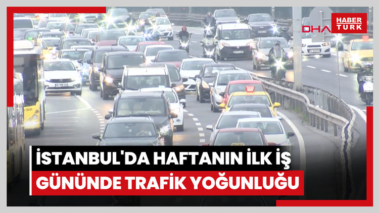 İstanbul'da haftanın ilk iş gününde trafik yoğunluğu