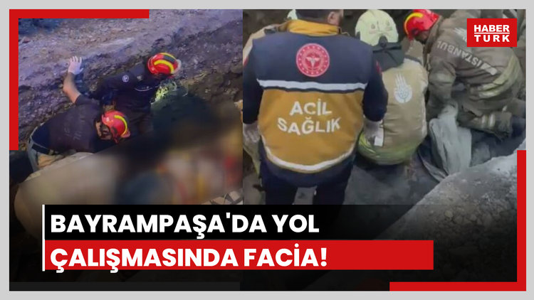 Bayrampaşa'da yol çöktü! Mahsur kalan işçiden acı haber