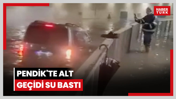 Pendik'te alt geçidi su bastı