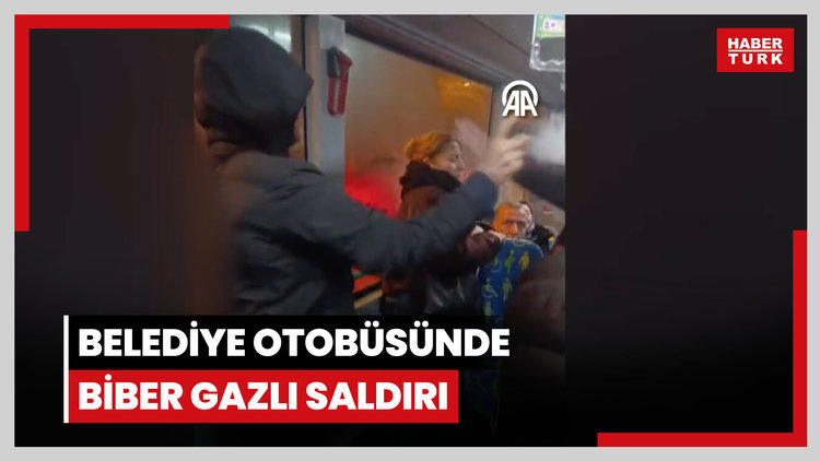 Belediye otobüsünde biber gazlı saldırı