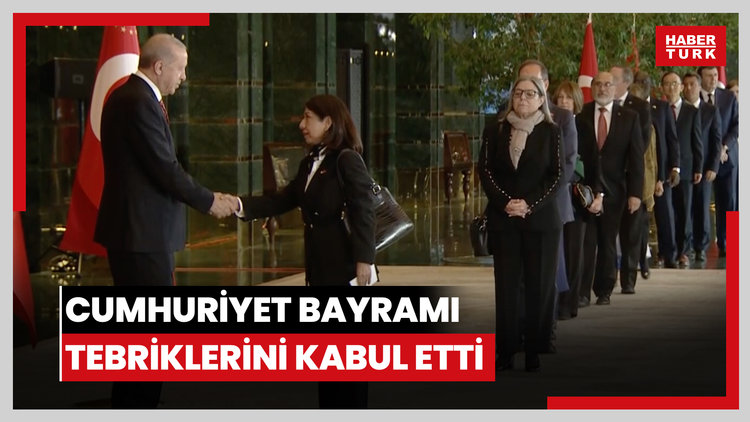 Cumhurbaşkanı Erdoğan, 29 Ekim Cumhuriyet Bayramı dolayısıyla tebrikleri kabul etti