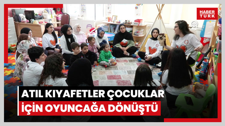 Atıl kıyafetler çocuklar için oyuncağa dönüştü