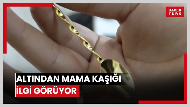 Altından mama kaşığı ilgi görüyor